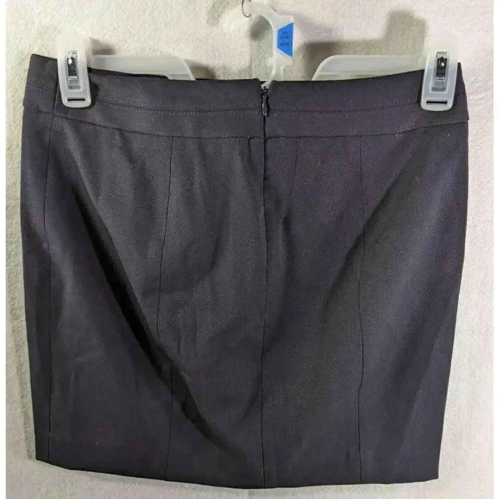 Express Skirt Womens Size 4 Lined Mini Short Back Zip Poly Rayon Black NEW‎